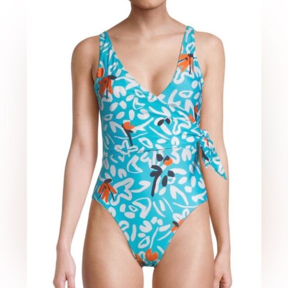 TANYA TAYLOR Kelly Wrap-Style One-Piece Swimsuit Size XS - Picture 1 of 3